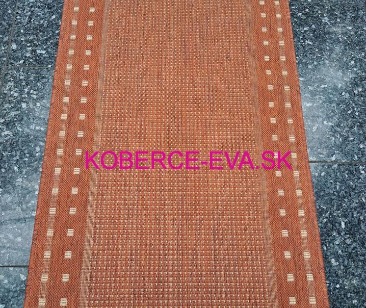 Bouclé behúne koberce Natura 4840/012,041,087 tehlový, zelený a hnedý