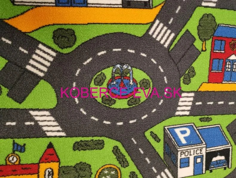 Metrážový detský koberec City life