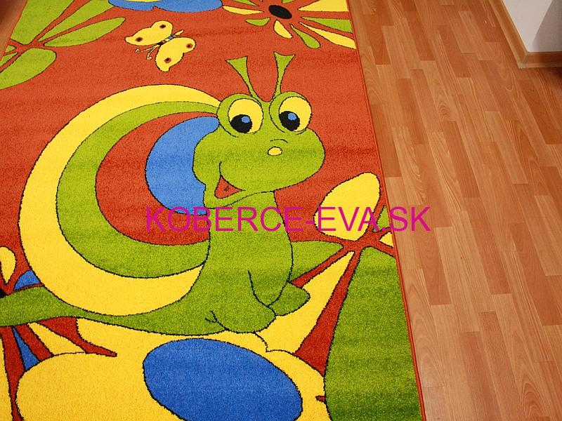 Detský koberec Slimák oranžový