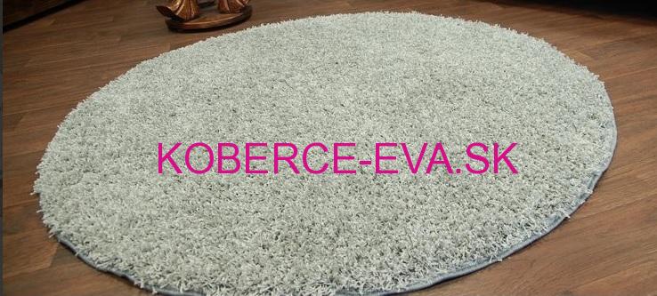 Koberec Shaggy Parisian šedý kruh