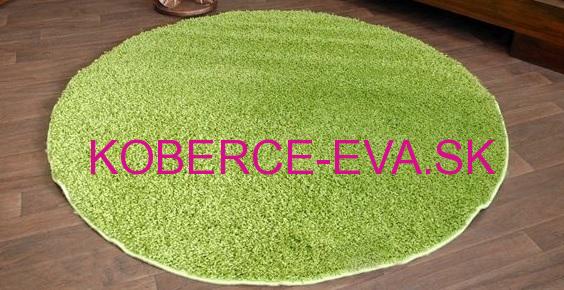 Koberec Shaggy Parisian zelený kruh