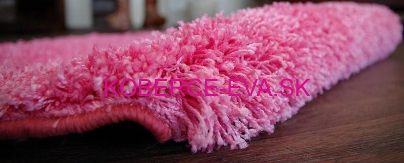 Koberec Shaggy Parisian ružový kruh