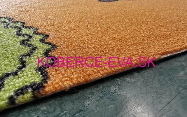 Metrážový detský koberec Africa oranžový