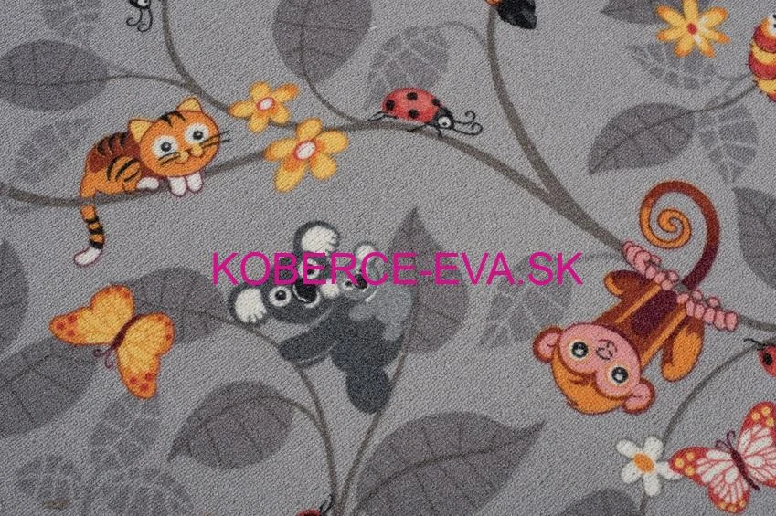 Detský koberec Happy tree šedý