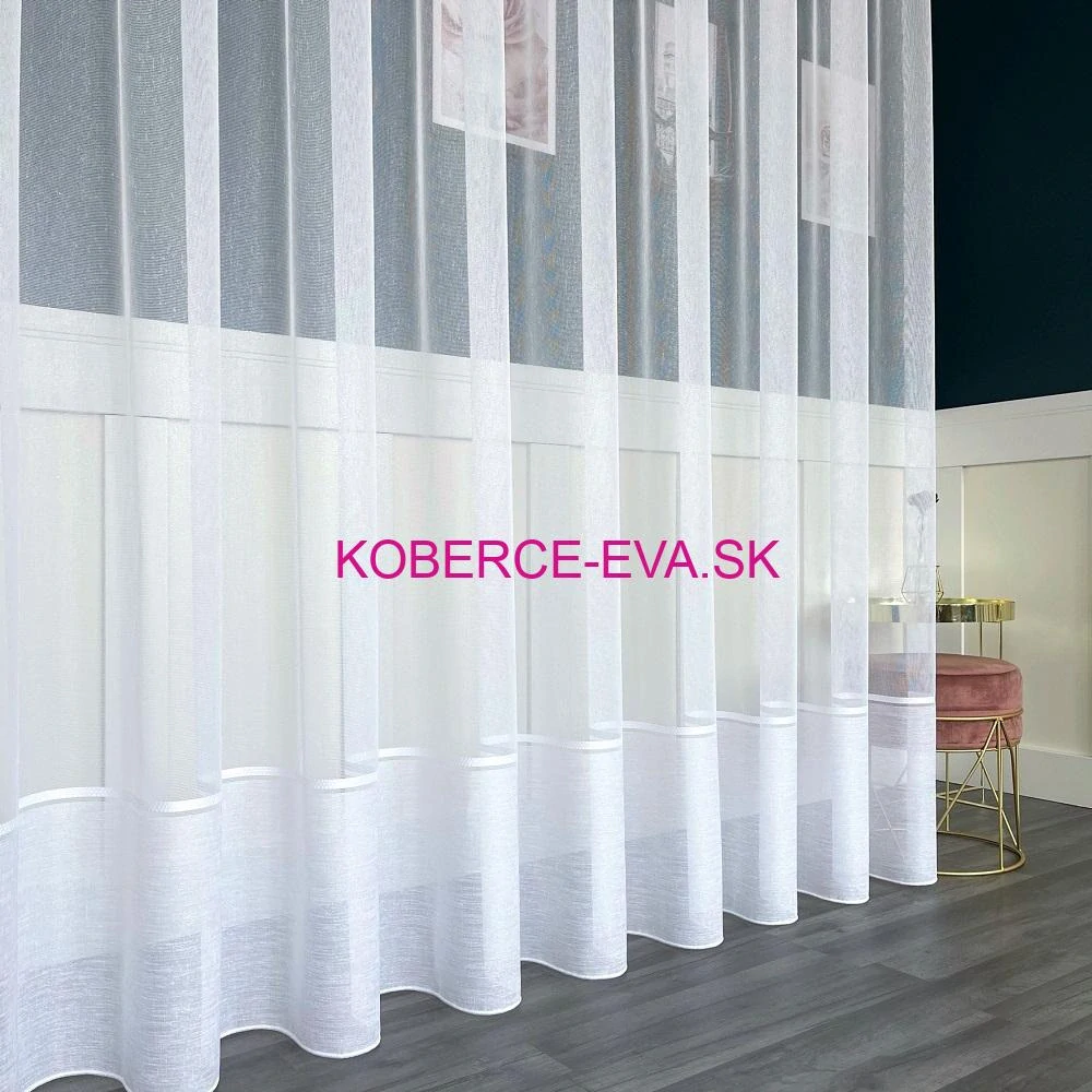 Záclona 35002 biela výška 300cm 