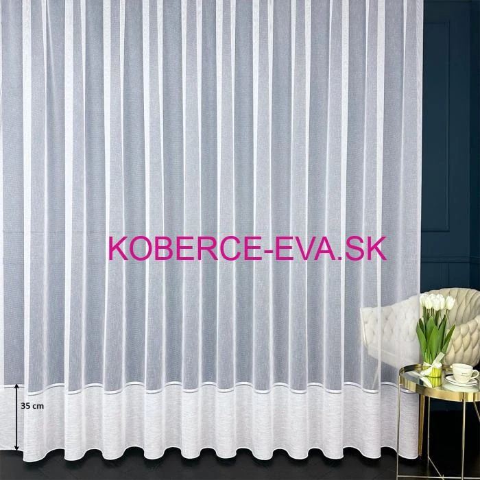 Záclona 35001-s biela výška 300cm 