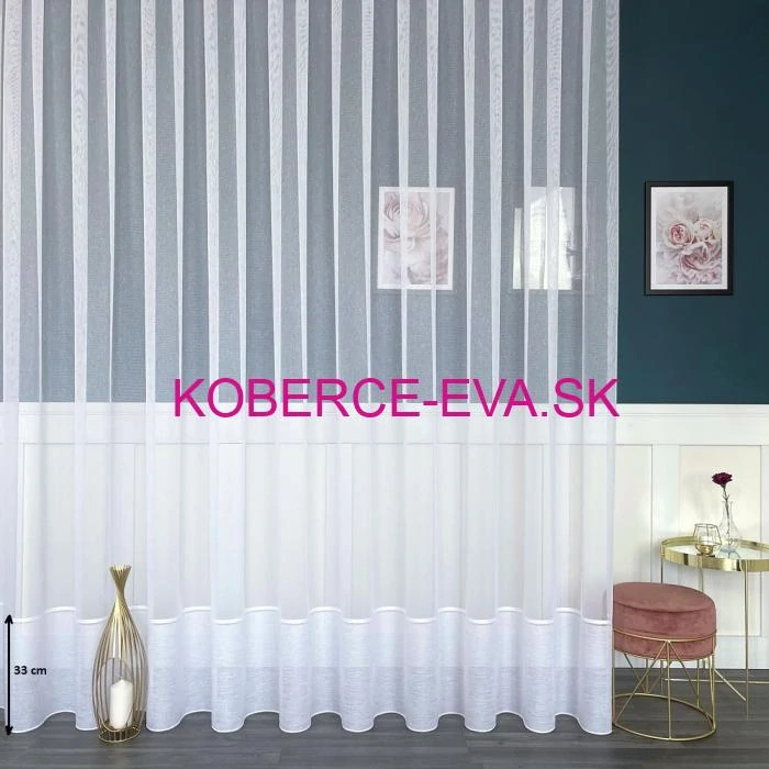 Záclona 35001-w biela výška 300cm 