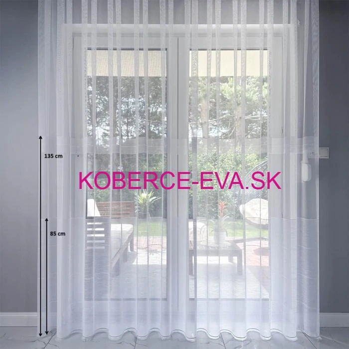 Záclona 75001 biela výška 300cm 