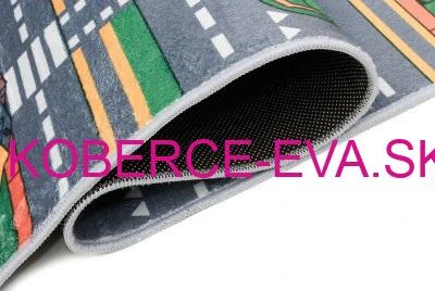 Detský hrací koberec Cesty šedý