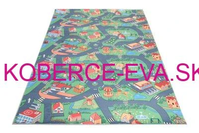 Detský hrací koberec Mestečko zelený