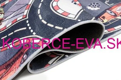 Detský hrací koberec Autá šedý