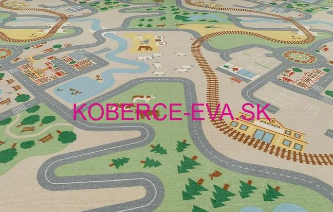 Metrážový detský koberec Roadtrip