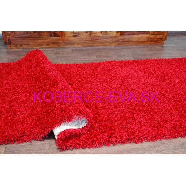 Behúň Shaggy Parisian tmavočervený-bordó