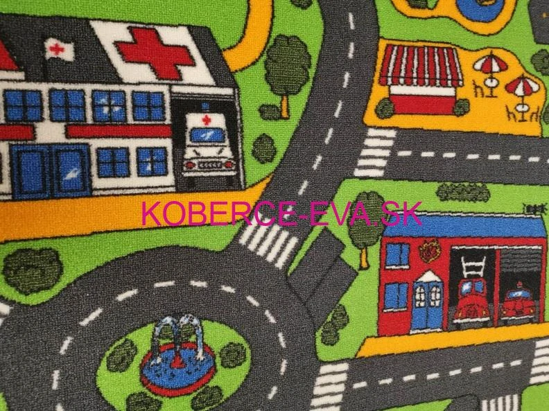 Metrážový detský koberec City life