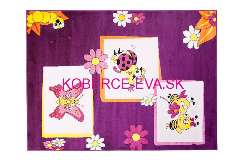 Detský koberec Happy dark purple