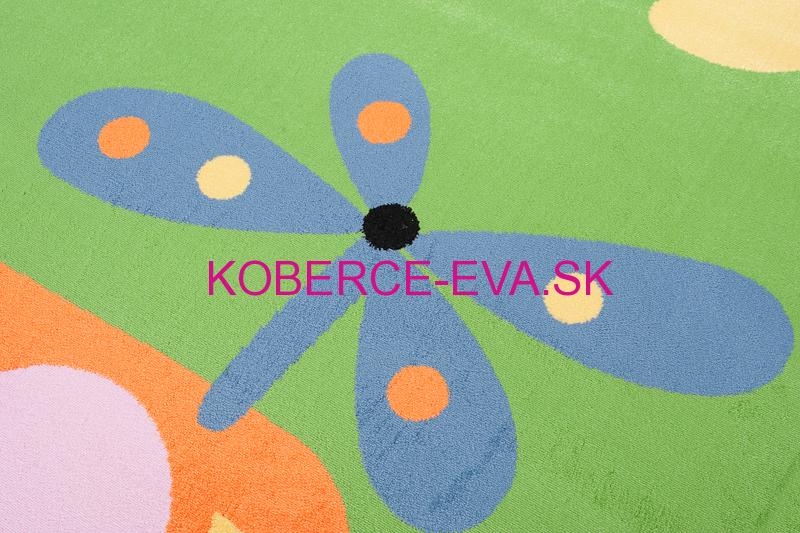 Detský koberec Happy vrtuľník zelený