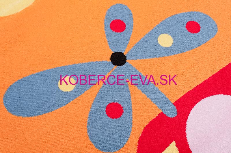 Detský koberec Happy vrtuľník oranžový