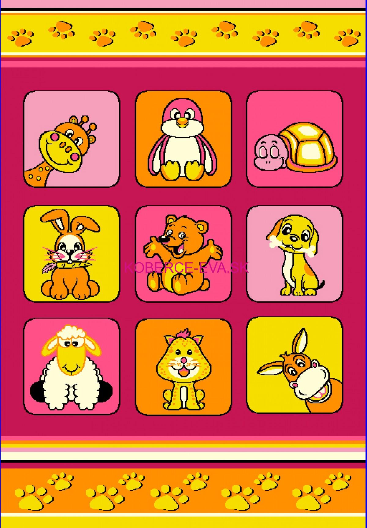 Detský koberec Happy fialová