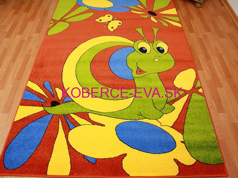 Detský koberec Slimák oranžový