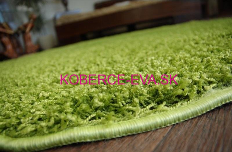 Koberec Shaggy Parisian zelený kruh