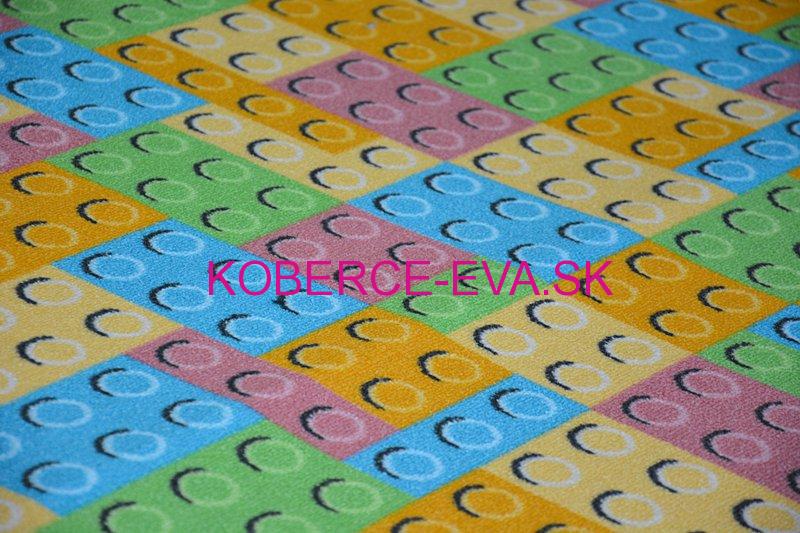 Detský kusový koberec Kocky-stavebnica