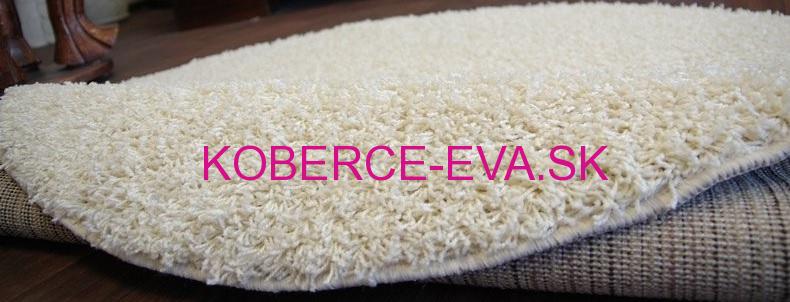 Koberec Shaggy Parisian krémový kruh