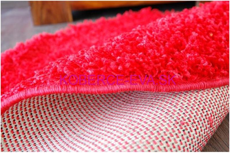 Koberec Shaggy Parisian červený kruh