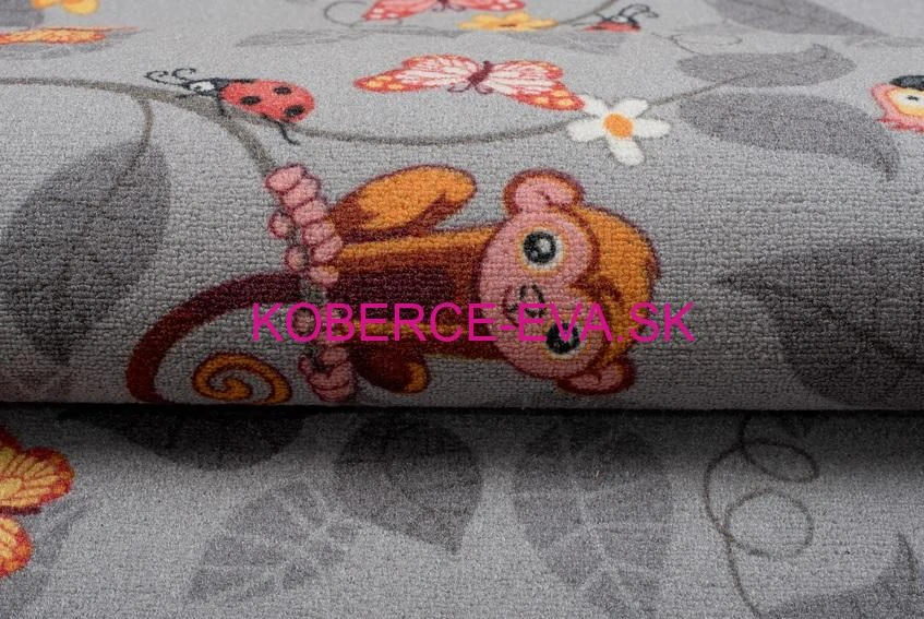 Detský koberec Happy tree šedý