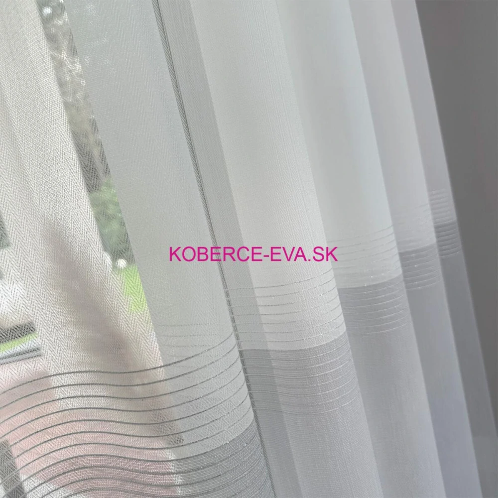 Záclona 620003 biela-šedá výška 290cm 