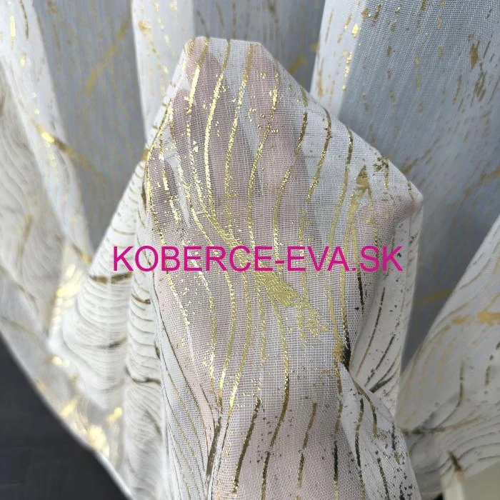Záclona 89501 biela s potlačou výška 300cm 