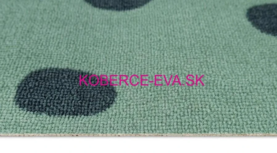 Metrážový detský koberec Sky tlmená zelená