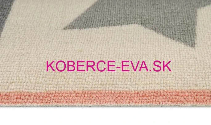 Metrážový detský koberec Spark rúžovo-šedý