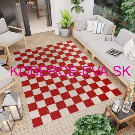 Vonkajší koberec M27E červený