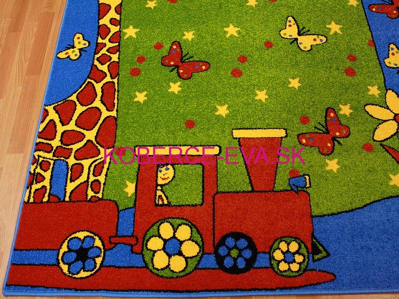 Detský koberec Žirafa modrý