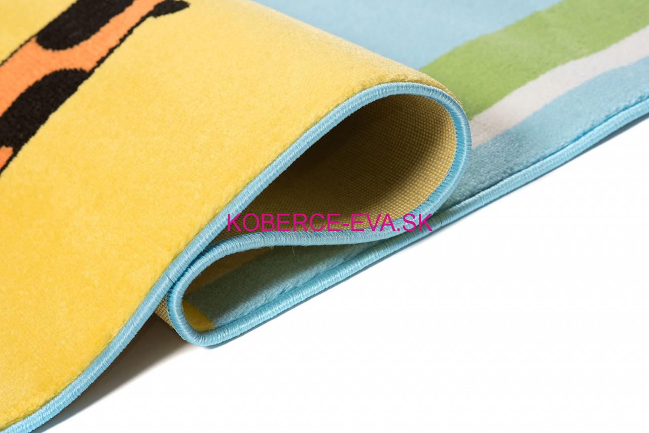 Detský koberec Happy ZOO modrý