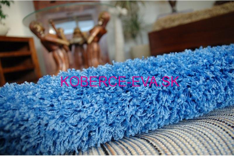 Koberec Shaggy Parisian modrý kruh