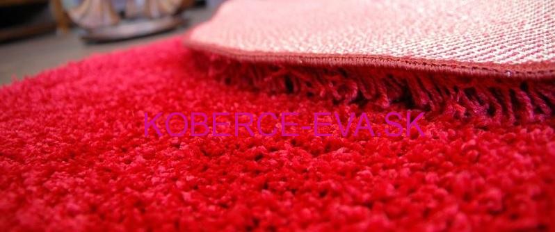 Koberec Shaggy Parisian bordový kruh