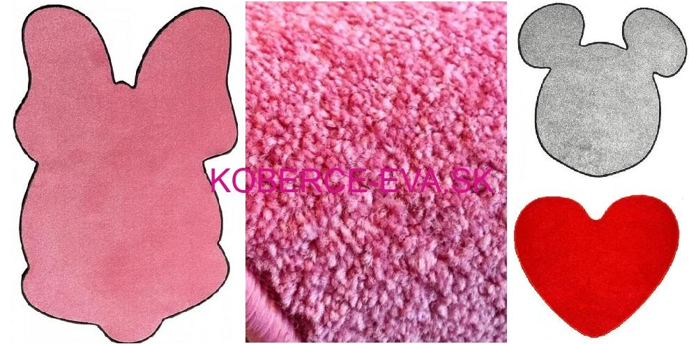 Kusový koberec Eton ružový