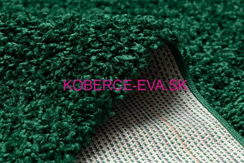 Koberec Shaggy Parisian tmavozelený