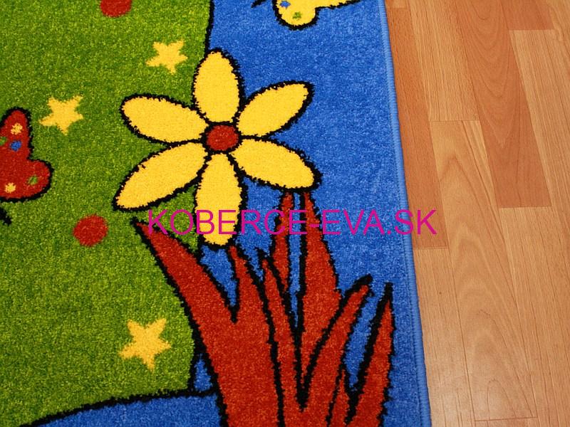 Detský koberec Žirafa modrý