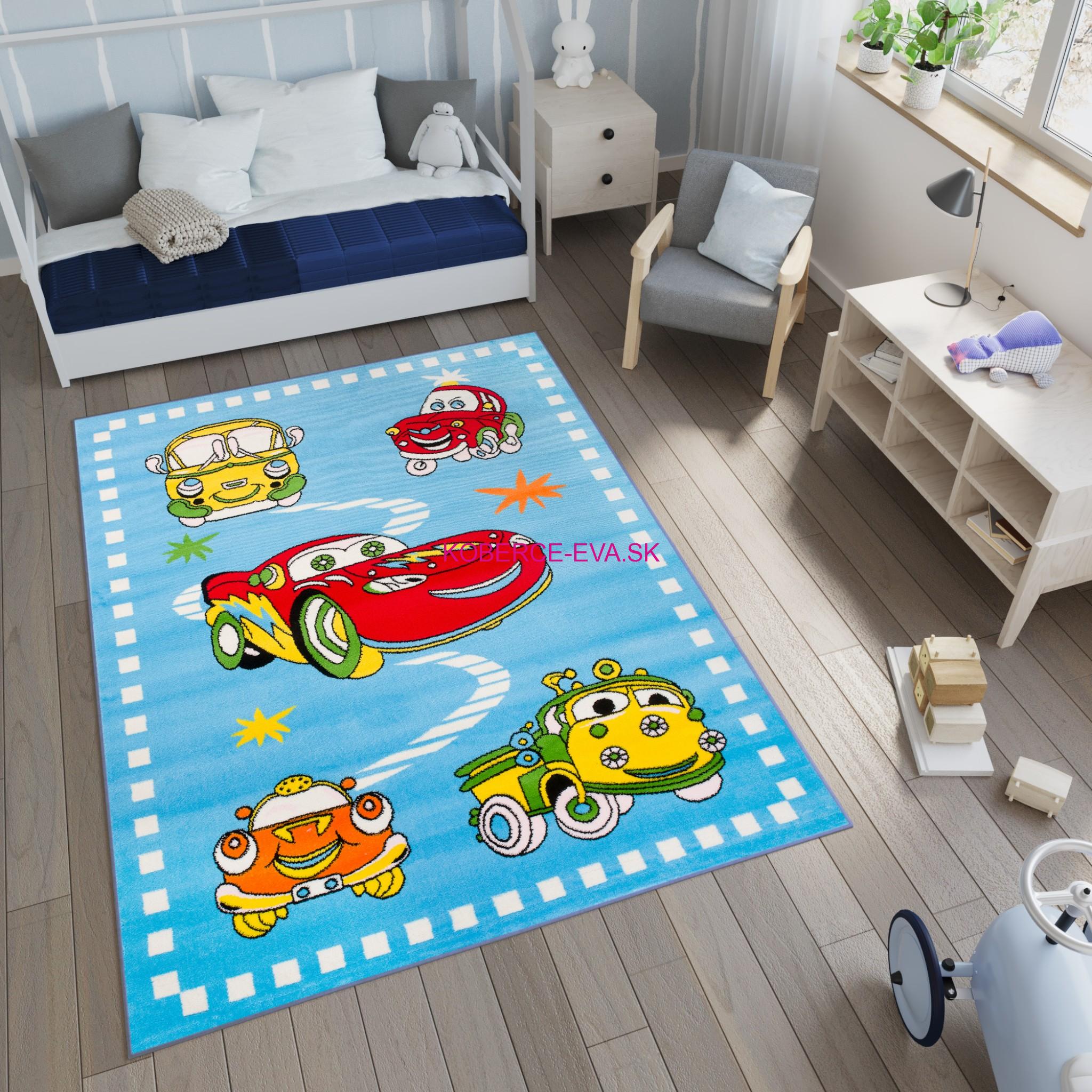 Detský koberec G011A B modrý