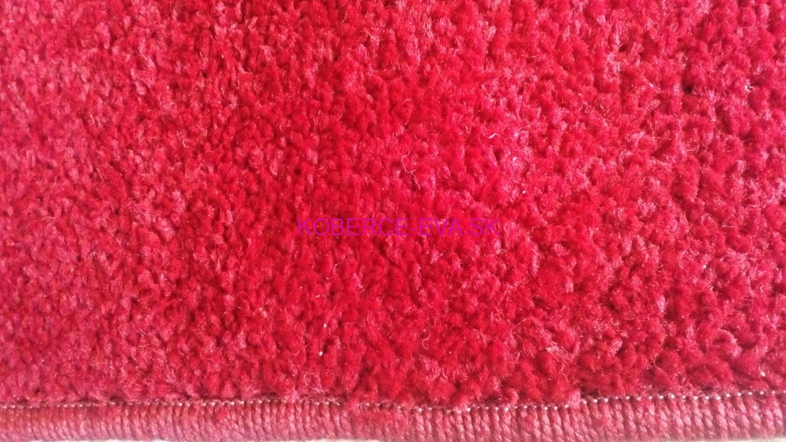 Behúň koberec Velúr červený tmavý - vínový