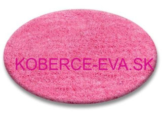 Koberec Shaggy Parisian ružový kruh