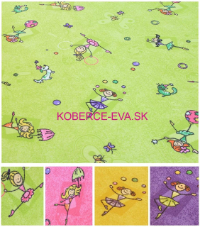Metrážový detský koberec Happy new