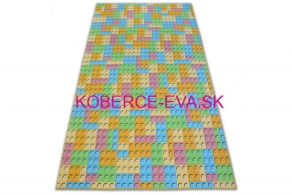 Detský kusový koberec Kocky-stavebnica