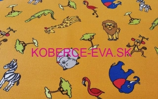 Metrážový detský koberec Africa oranžový