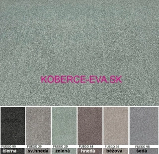 Elegantné koberce v metráži Fuego - melírované