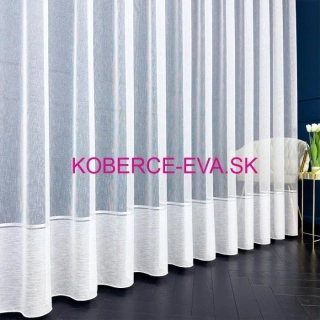 Záclona 35001-s biela výška 300cm