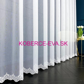 Záclona 120996 biela s výšivkou výška 300cm