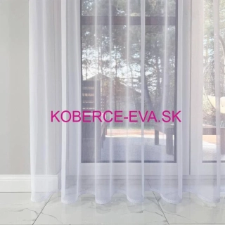 Záclona 13919 biela s výšivkou výška 280cm